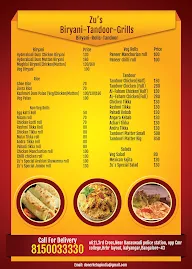 Zu's Doner Kebaps menu 1