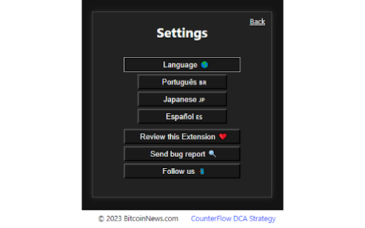 BTC Ticker | Bitcoin CounterFlow