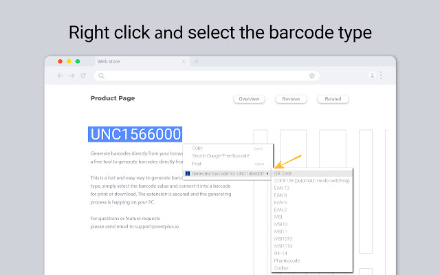 Free Barcode Generator chrome extension