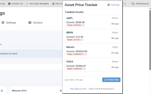 Asset Price Tracker