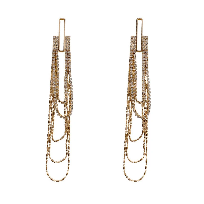 S925 Silver Needle Tassel Earrings for Women – Lightweight and elegant. Enhance your style with these fashionable earrin