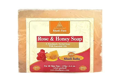 Khadi Pure Gramodyog Herbal Rose & Honey Soap - 125 gm