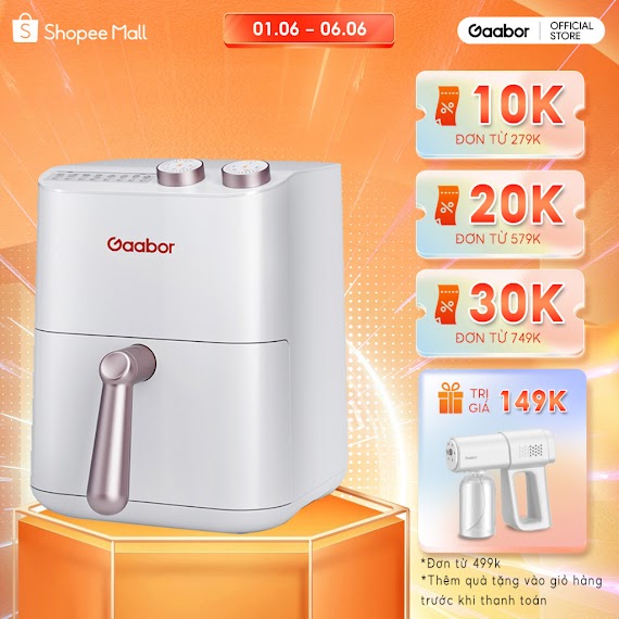 Nồi Chiên Không Dầu Gaabor Ga - M4D Dung Tích 4.5L Công Suất 1200W - Hàng Chính Hãng