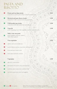 The Rajput Room - Taj Rambagh Palace menu 1