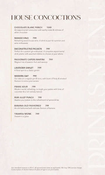 One8 Commune menu 