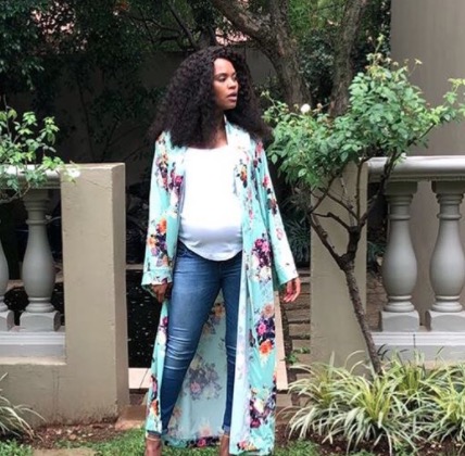 Gail Mabalane's pregnancy fashion is serious goals.