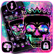 Black Galaxy skull Theme  Icon