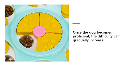 Title 4, Dog Puzzle Slow Bowl Flower Shape Improve IQ In...