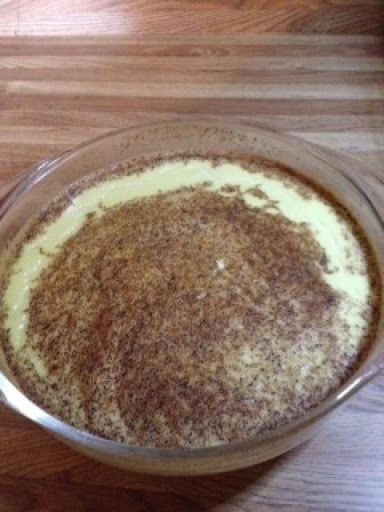 Baked Custard-just out of oven