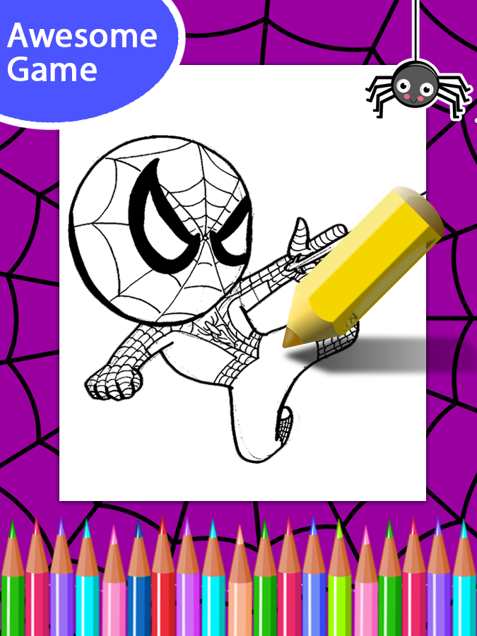 Spider Boy Coloring Game Kids Screen 1