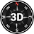 Compass Steel 3D icon