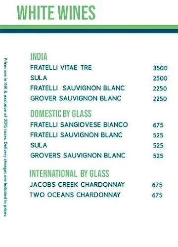 The Eatery - Four Points by Sheraton menu 