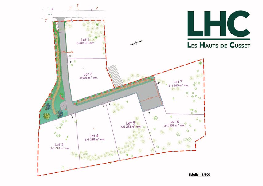 Vente terrain à batir  1252 m² à Cusset (03300), 135 000 €