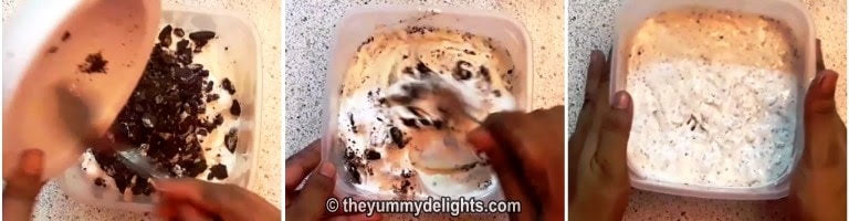 making oreo ice cream at home