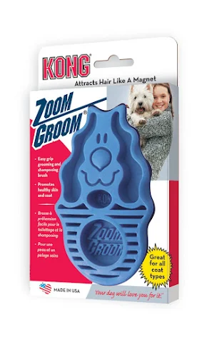 KONG ZoomGroom borste hund, bl [ZG2], 1st