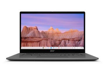 En Acer Chromebook Plus 515 sedd framifrån