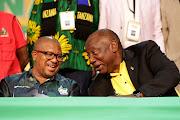 ANC secretary-general Fikile Mbalula and party president Cyril Ramaphosa.