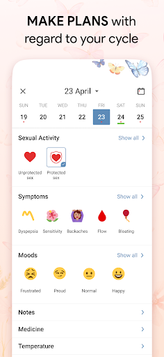 Screenshot Period Tracker & Ovulation