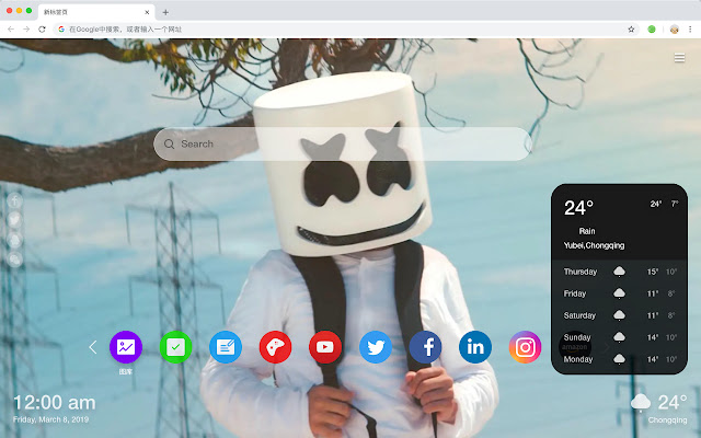 Marshmello HD New Tabs Popular DJ Themes