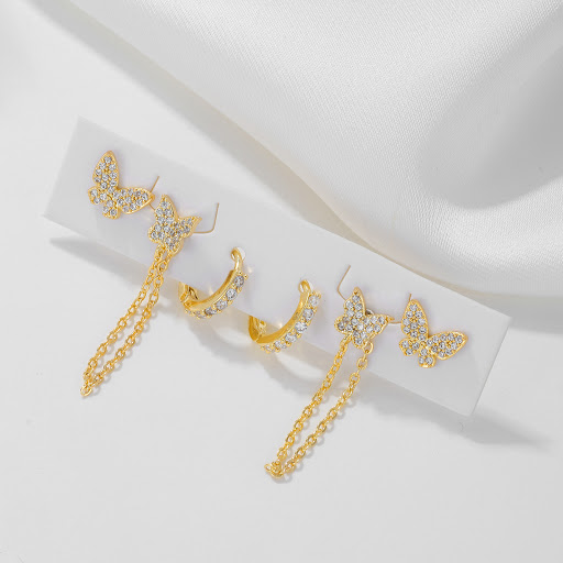 Title 6, Niche Design Stud Earrings Female Fashion Butte...