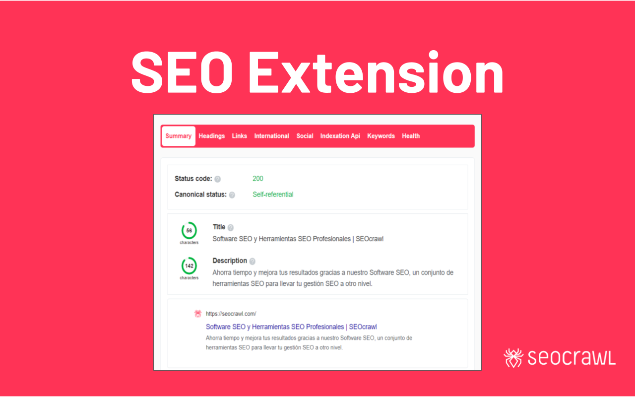 SEOcrawl SEO Extension Preview image 0