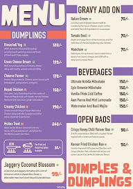 Dimples & Dumplings menu 1