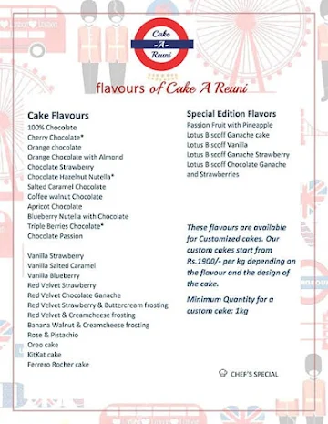 Cakeareuni menu 