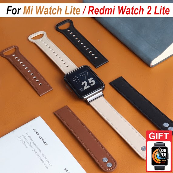 Dây Đeo Da Thay Thế Cho Đồng Hồ Thông Minh Xiaomi Mi Watch Lite / Redmi Watch 2 Lite