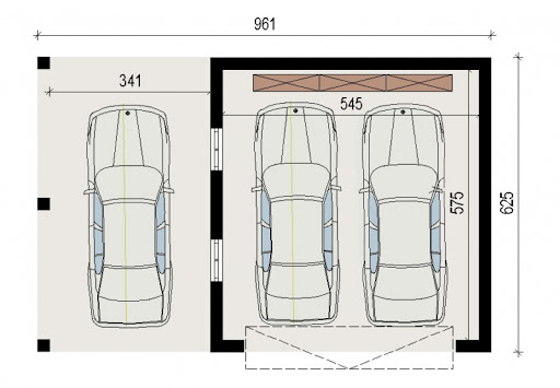AD-G3.3 - Rzut garażu
