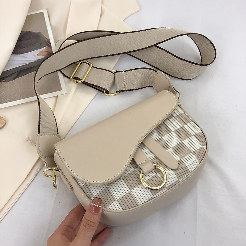 Bolso Bandolera Pequeño para Mujer Nuevo Diseño Cuadros Versátil Ideal para Uso Diario Elegante y Funcional Perfecto para Salir