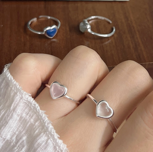 Title 5, S925 Silver Minimalist Natural Crystal Ore Mini...
