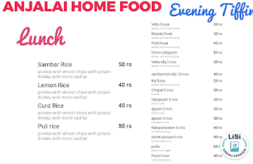 Maha Home Food menu 