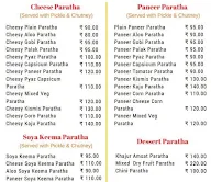 Oye!! Paratha menu 3