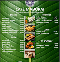 Cafe Madurai menu 1