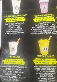 Bubu Thick Shake Cafe menu 1