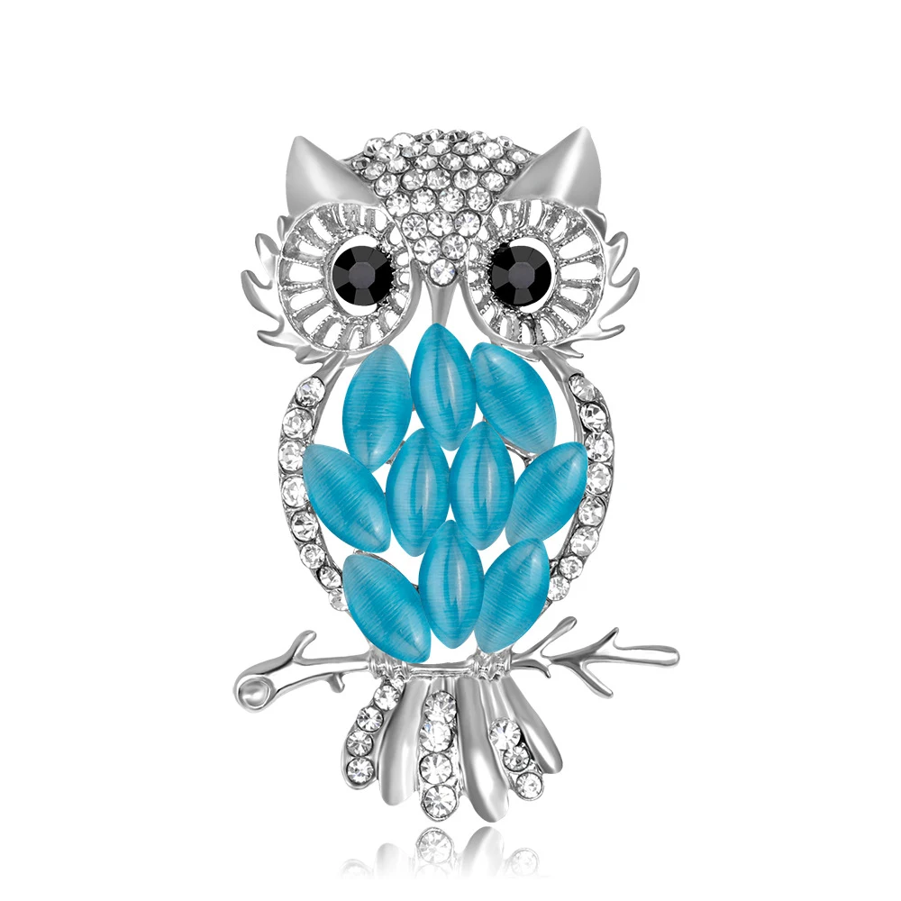 Title 4, Toptan Broş Takı Dream Owl Kristal Opal Broş Ko...