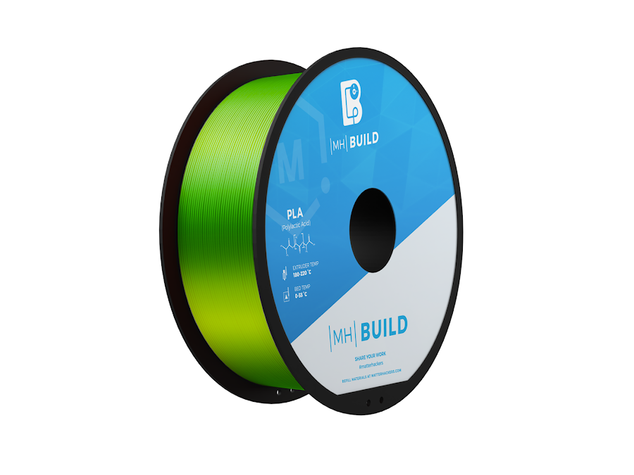 Silky Green MH Build Series PLA Filament - 1.75mm (1kg)