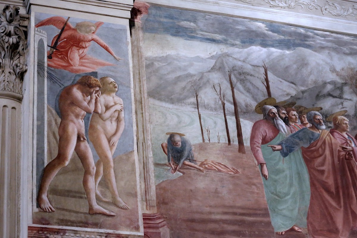 Masaccio, Cacciata dei progenitori dall'Eden, La Cappella Brancacci, Santa Maria del Carmine, Firenze