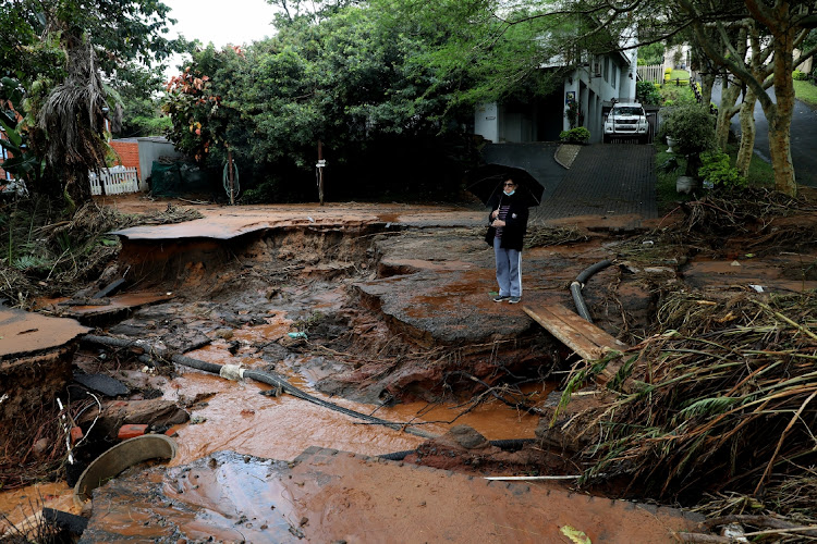 houses and infrustructure damaged during heavy rain is shown at Umdloti, north of Durban, in this file photo. Picture: SANDILE NDLOVU