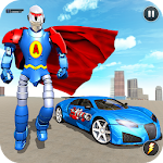 Cover Image of Tải xuống Flying Hero Robot Transform Car: Robot Games 1.0 APK