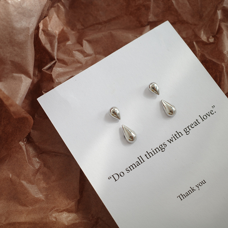 Title 7, Womens Simple Compact Smooth Water Drop Earrin...