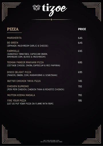 Tizoe menu 