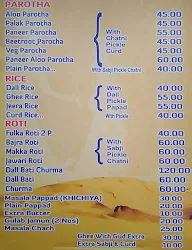 Kesar- Rajasthani Parotha Point menu 2