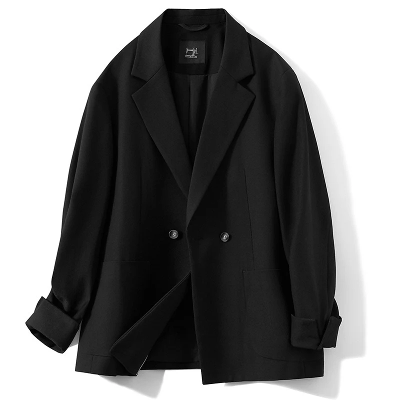 Japanese Style Draping Casual Suit Men's Loose Fit Comfortable Streetwear Perfect for a Modern and Relaxed Look Easy Eve