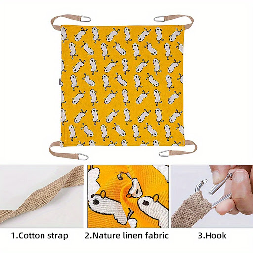Title 7, Summer Cotton Hemp Cat Hammock Breathable Cage ...