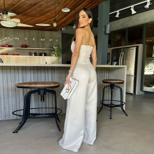 Title 4, Womens Camisole Tube Top Wide Leg Pants Suit C...