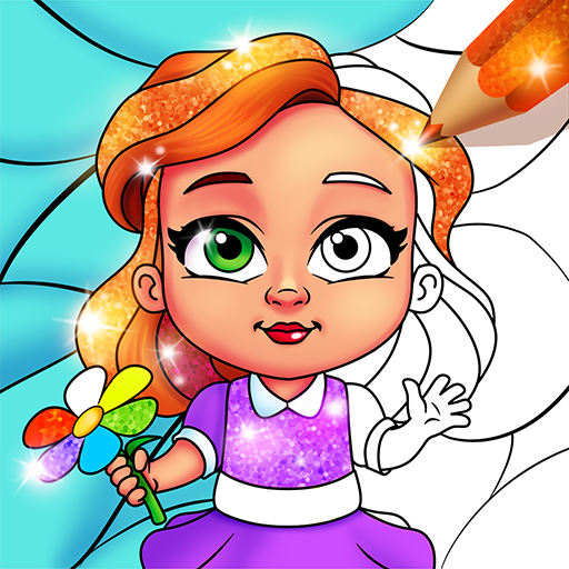 Doll dress Glitter Coloring Book Glitter