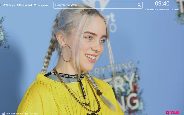 Billie Eilish Wallpapers for New Tab