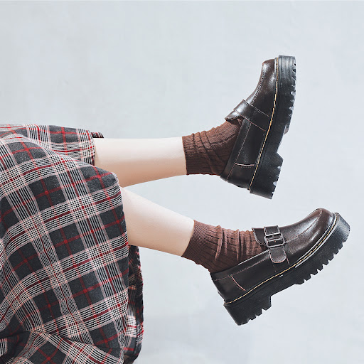 Title 5, British Style Student Flat Lolita Platform Smal...