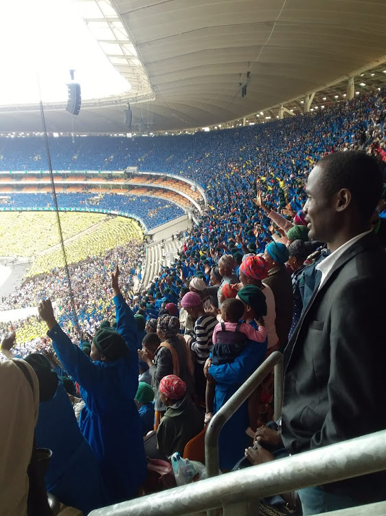 A huge turnout for the Motsepe Foundation's national prayer day at FNB Stadium on Sunday